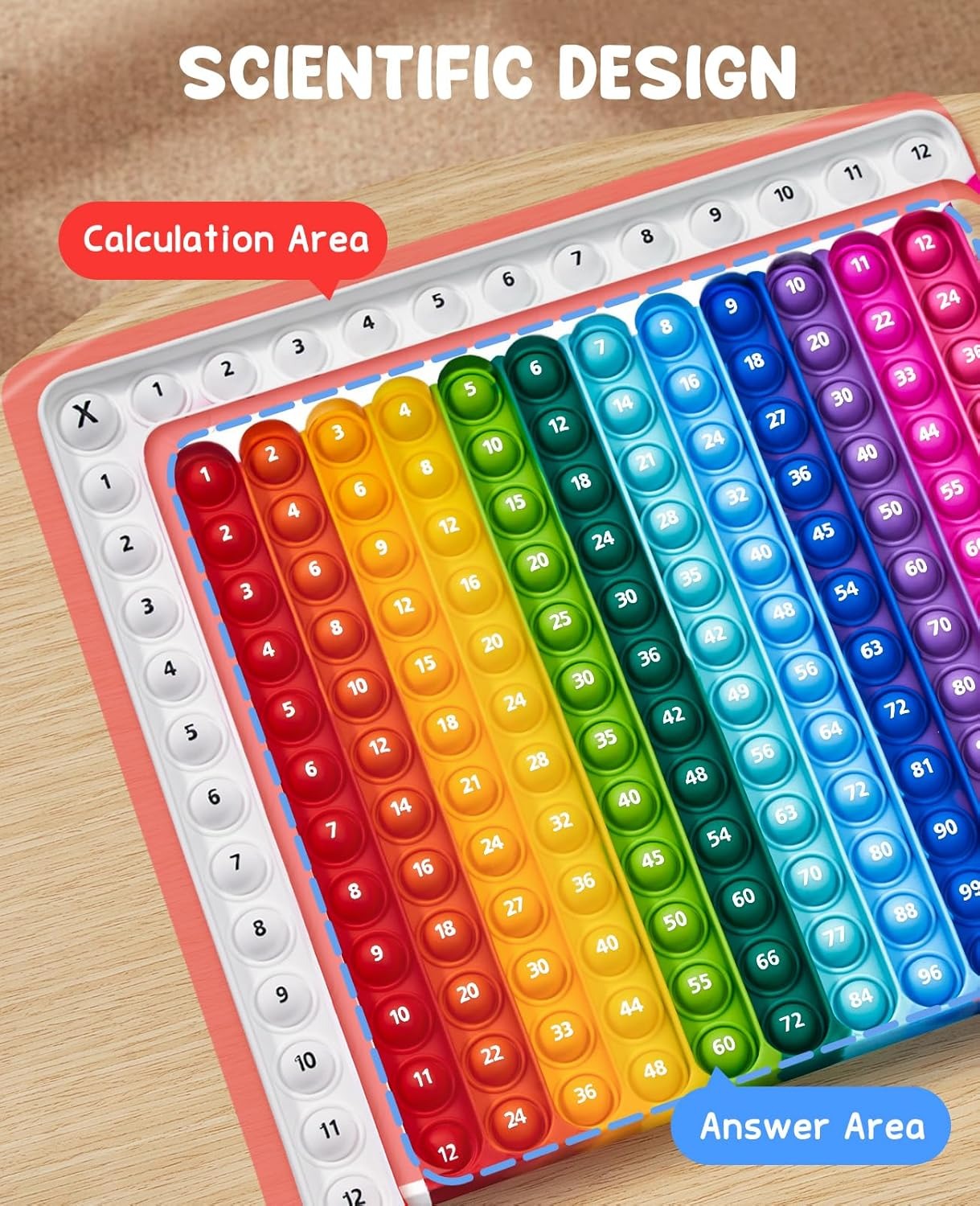 Educational math product with number blocks and flashcards